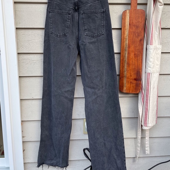 Zara Black Light-Wash Straight Leg Jeans - Picture 2 of 3